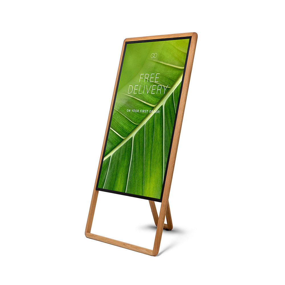 Digital A-Bord Element Eikenhouten Frame