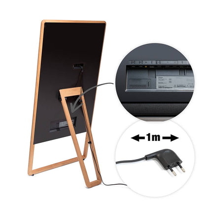 Digital A-Bord Element Eikenhouten Frame